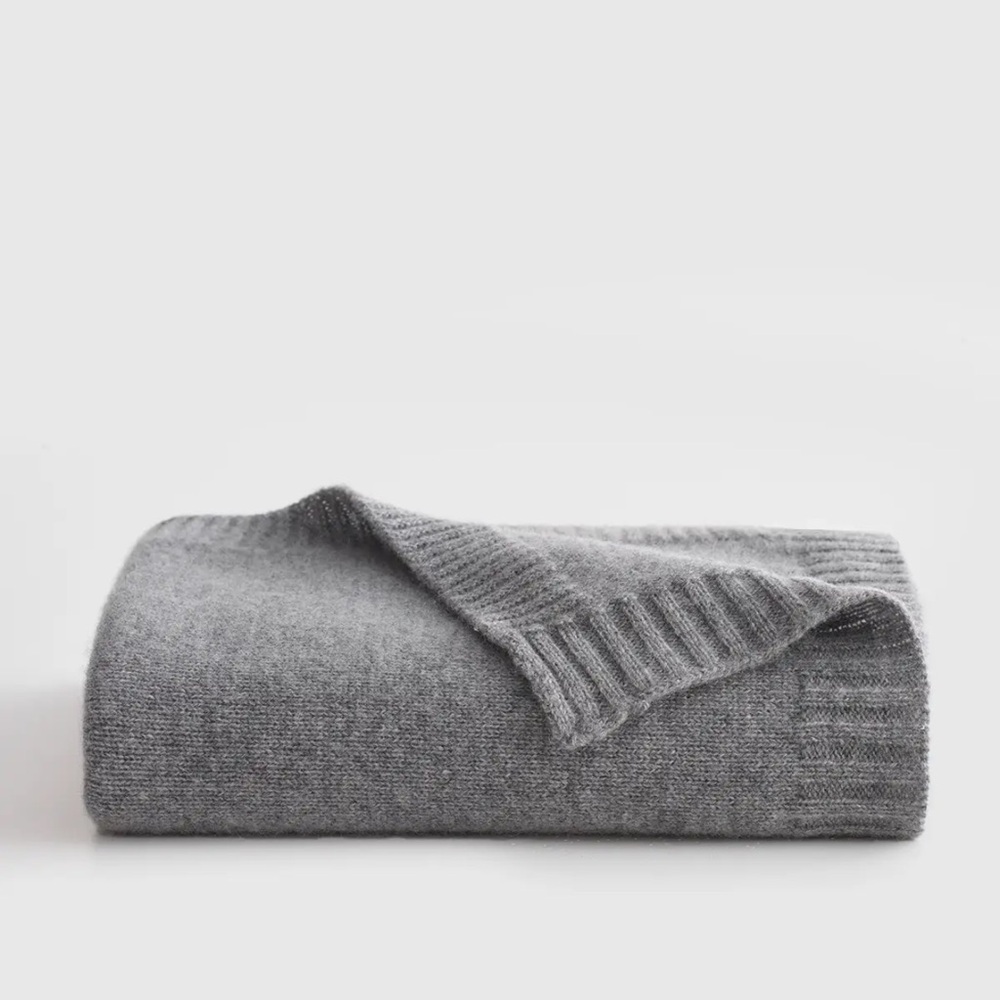Mongolian Cashmere Luxe Knit Baby Blanket Quince